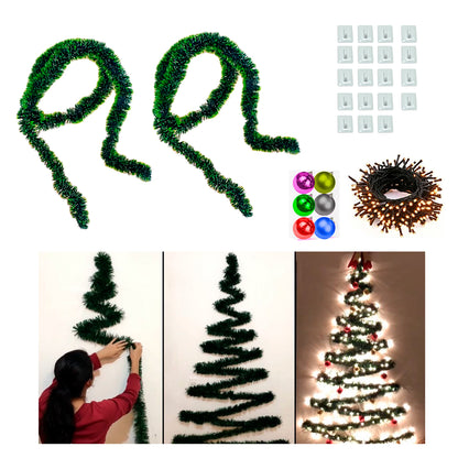 Arbol navidad de Pared (Adornos + Estrella )