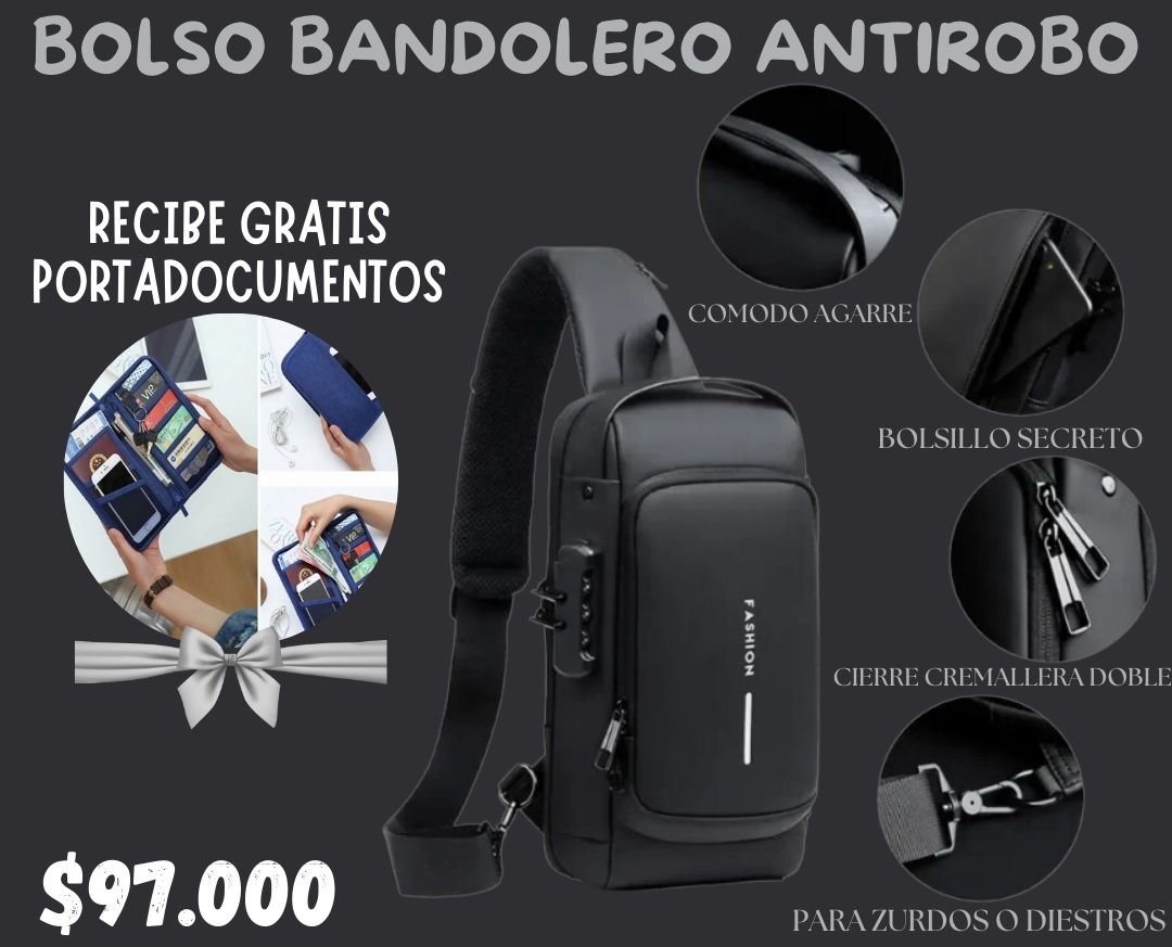 Bolso Bandolero Antirrobo