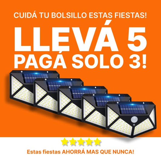 Lampara solar de exterior 100 led